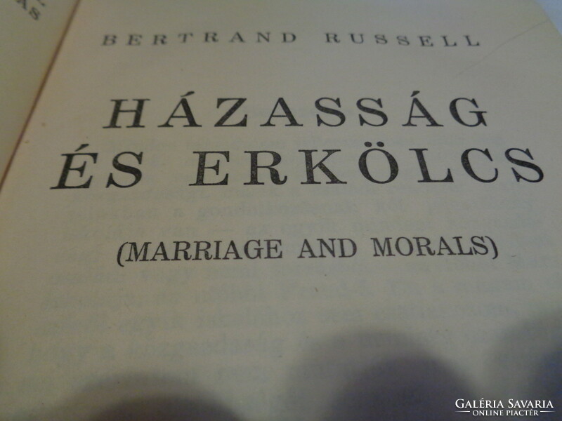 Marriage and morality book b. Russell