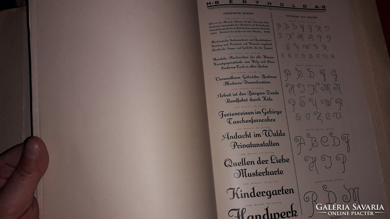 1896.Antik WIEN - BÉCS BERTHOLD NYOMDAI GYÁRTÓ betűtÍpus KATALÓGUSA képek szerint
