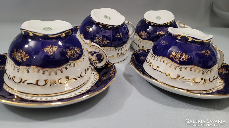 Zsolnay Pompadour I. 4 darab teás csésze + alátét Ár/db