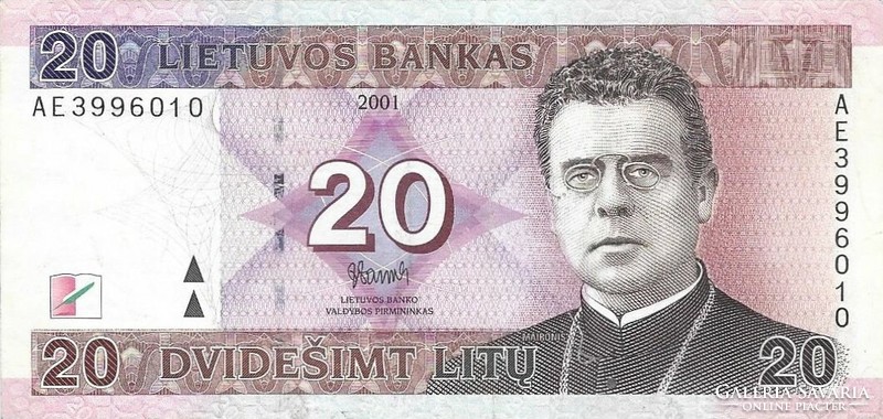 20 Litu 2001 Lithuania