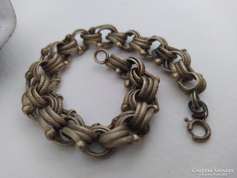 Beautifully crafted thick antique bracelet or watch chain (clasp retrofitted)