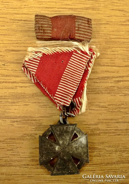 World War I iv. Károly troop cross + ribbon. Award