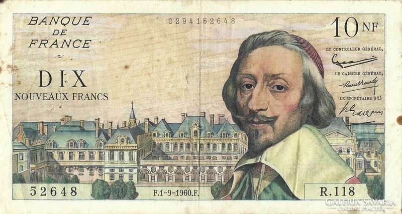 10 frank francs 1960 Franciaország