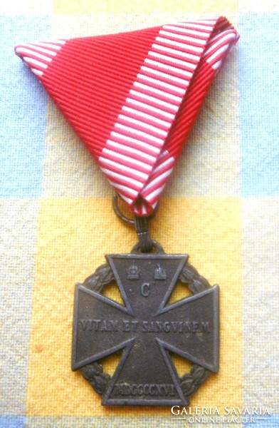 Charles of War troop cross with matching war ribbon zinc t1