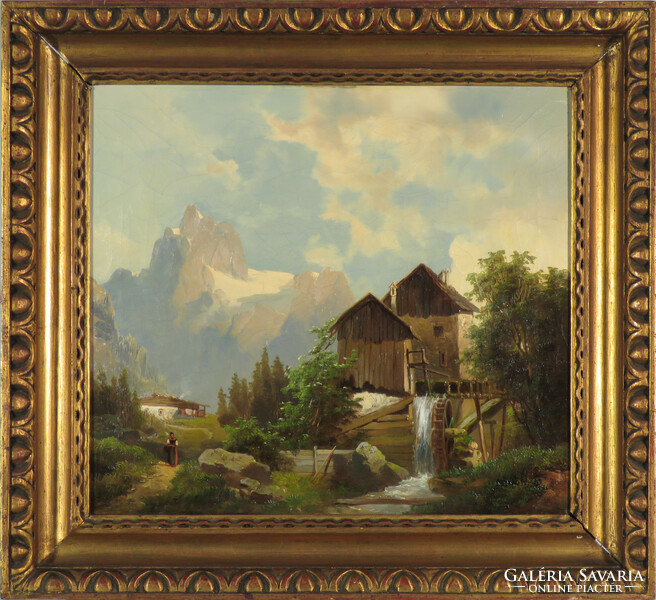 Austrian painter xix. Century: water mill