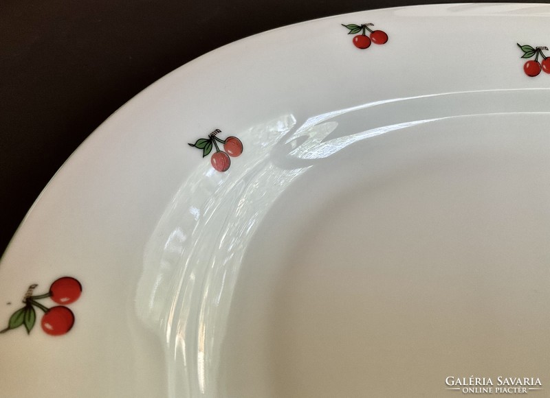 Alföldi vitrine oval bowl offering cherries