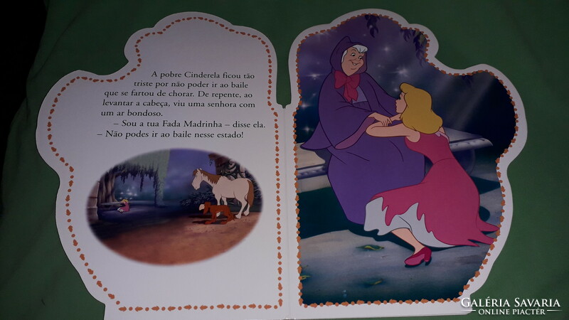 2008. Walt Disney -HAMUPIPŐKE képes mese formára vágott könyv PORTUGÁL nyelv a képek szerint