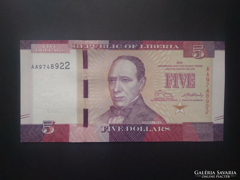 Liberia 5 dollars 2016 oz