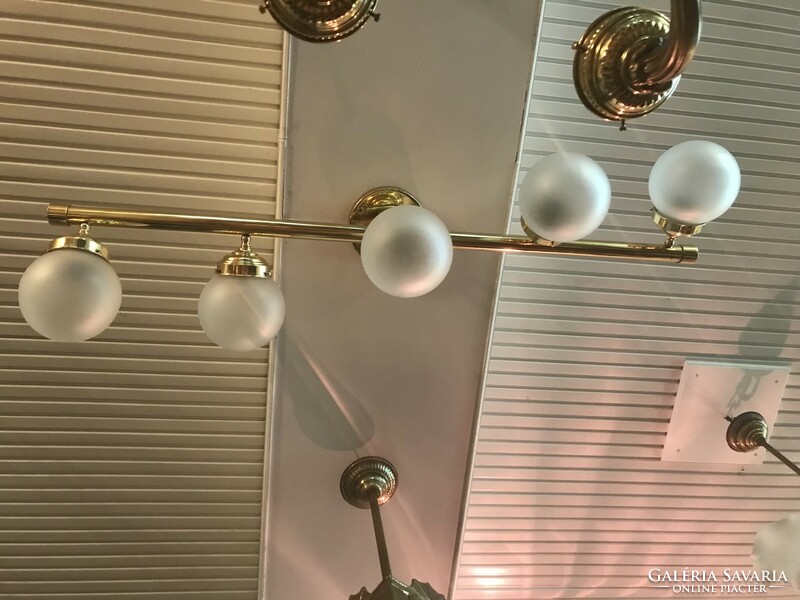 Pure copper 5-burner chandelier