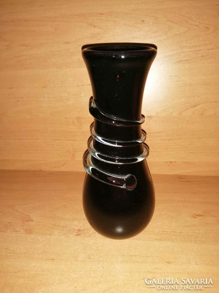 Murano burgundy glass vase - 22.5 cm high (19/d)