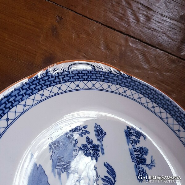 Antique English blue scene bowl