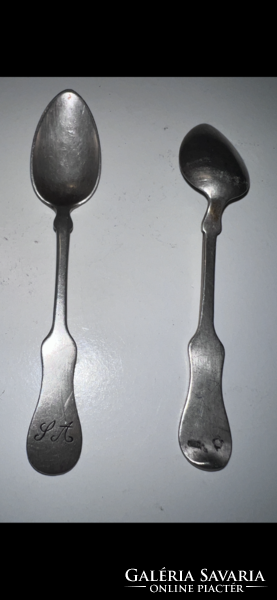 Silver spoon, knife