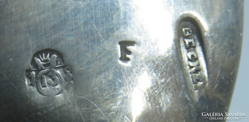 Nagyméretű 13 latos antik ezüst merőkanál