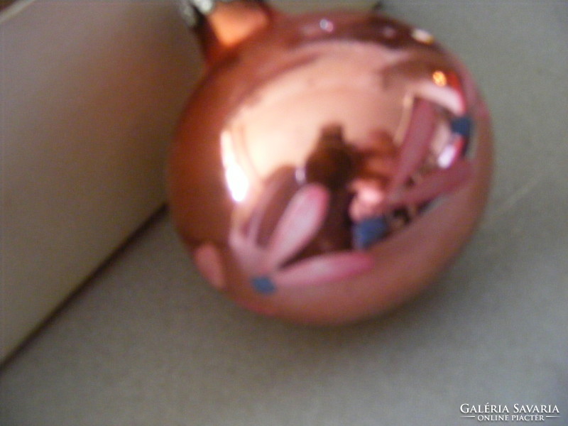Old approx. 50-year-old Christmas decoration, Christmas tree ornament, 5 balls