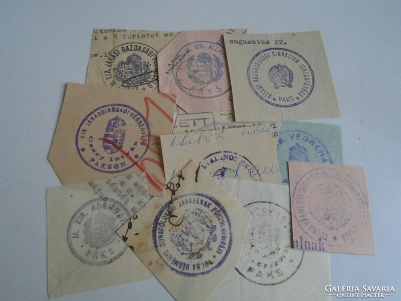 D202502 paks old stamp impressions 11 pcs. About 1900-1950's