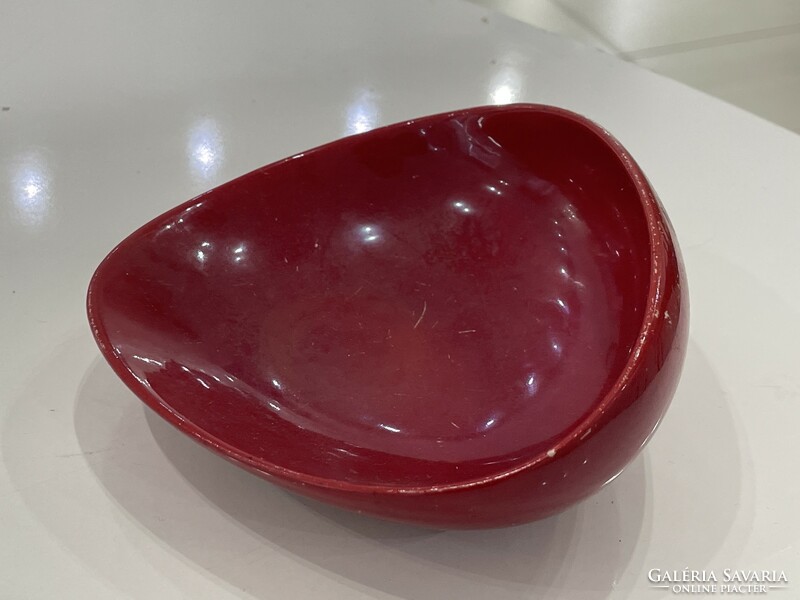 Zsolnay eozin bowl bowl designed by Turkish János modern retro mid century oxblood glaze