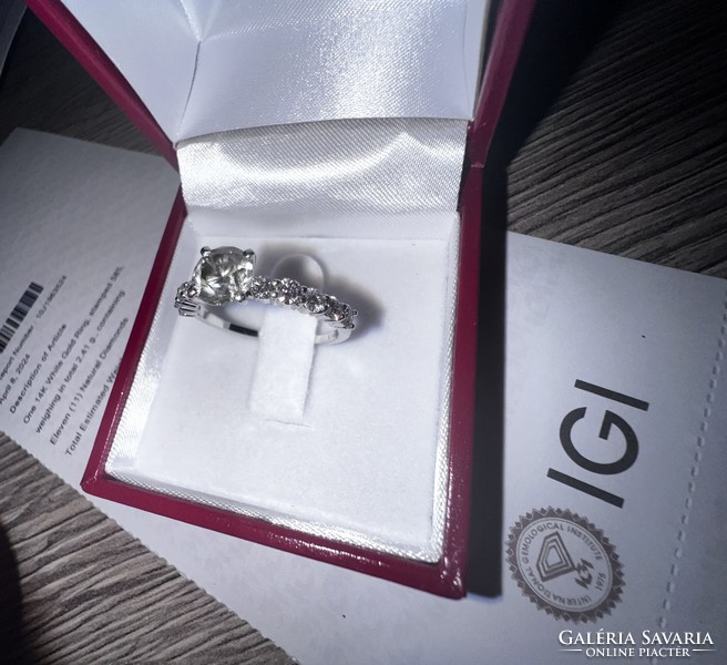 [Video] 1.67! Carat diamond ring with igi certificate, 14k gold