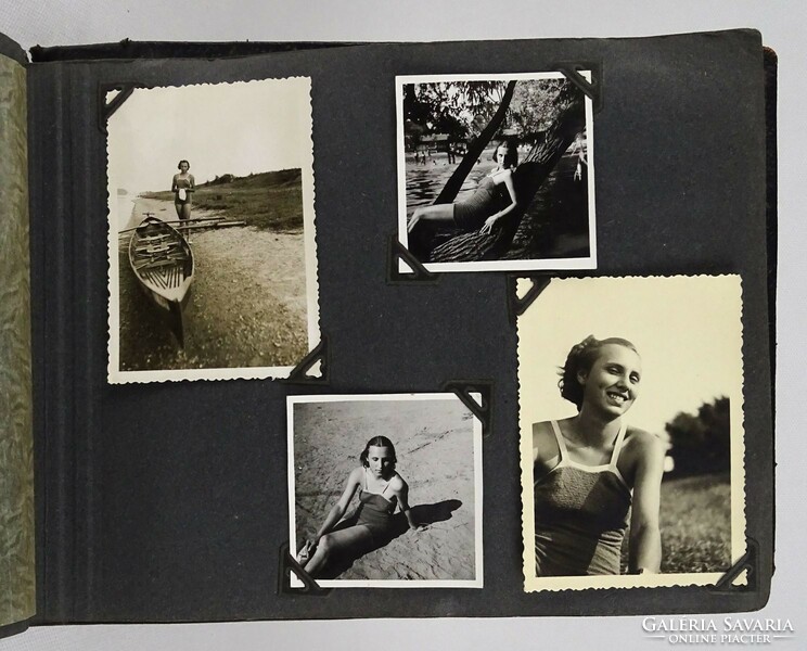 1R133 Régi ~1930-as évekbeli polgári családi fotóalbum