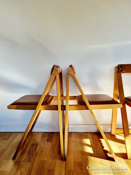 Mid-century folding chair set (4 pcs.)