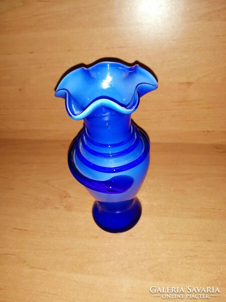 Muranoi kék üveg váza - 20 cm magas (1/d)