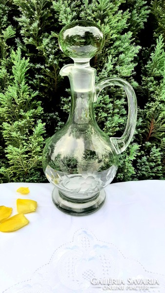 Polished glass wine jug
