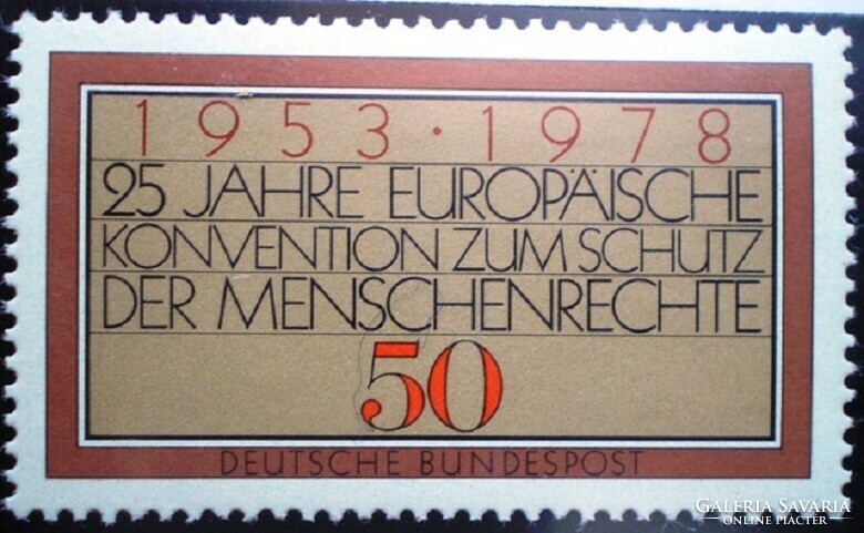 N979 / Germany 1978 human rights stamp postal clerk
