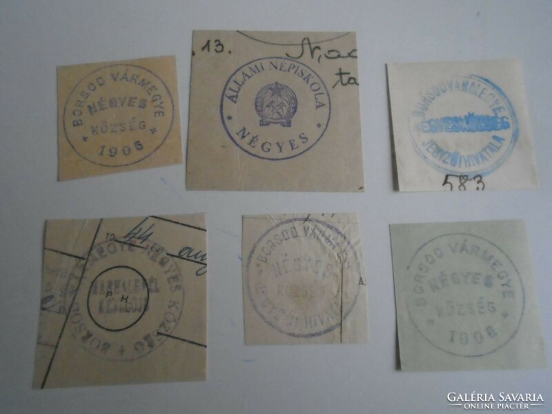 D202486 four old stamp impressions 6 pcs. About 1900-1950's