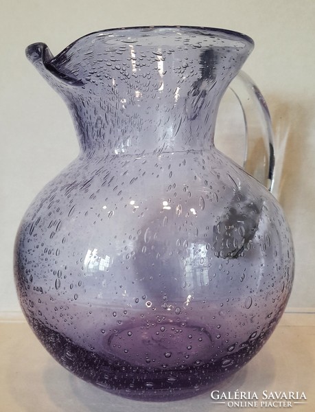 Purple bubble glass jug