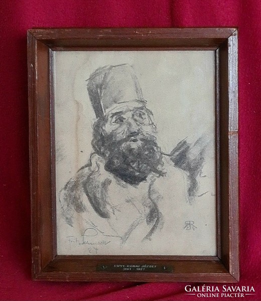 Rippl-Rónai József (1861 - 1927) : Szakállas férfi portré