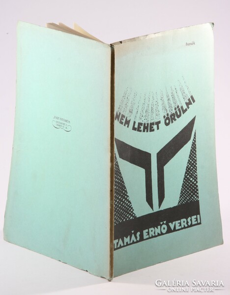 Dedicated avant-garde cover - ernő tamás - you can't be happy - poems - first edition 1929