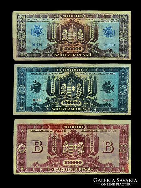 Hundreds of thousands in a row - 3 album banknotes