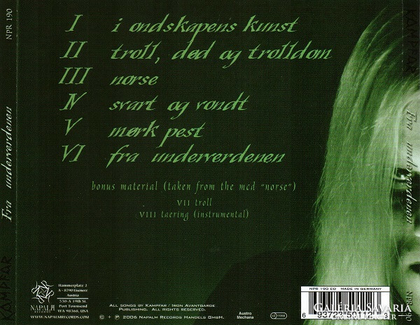 Kampfar - Fra Underverdenen + Norse CD 1999