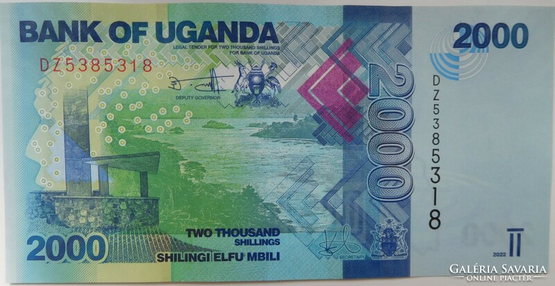 Uganda 2000 shilings 2022 UNC