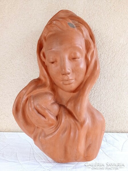 Virgin Mary Madonna with Child Christian religious ceramic wall relief