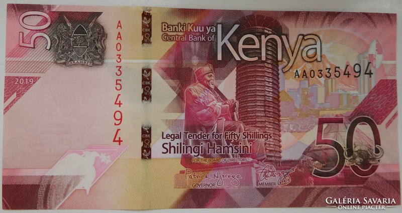 Kenya 50 shillings 2019 UNC
