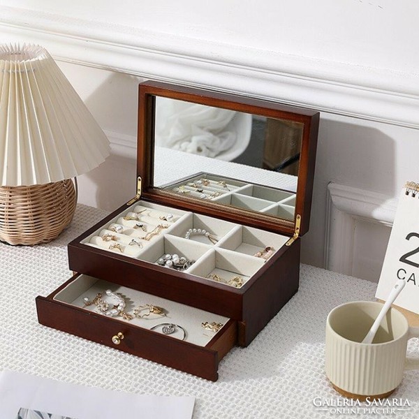 Brown jewelry box with drawers (234561)