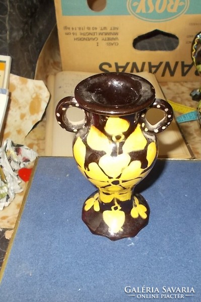 Sándor Fejes ceramic two-handled vase from 1937