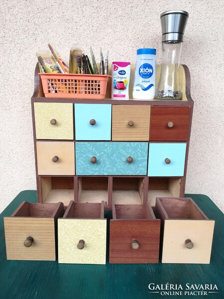 Colorful apothecary/spice cabinet, 37*12*37 cm
