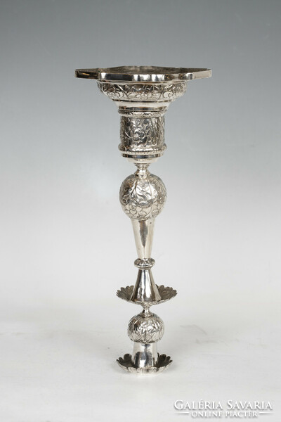 Ezüst antik orosz gyertyatartó (1870-es)