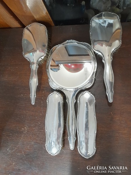 German, German silver 925 piper 5-piece combing set. Set.