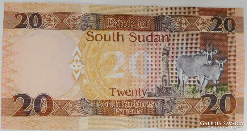 Dél-Szudán 20 pounds 2017 UNC