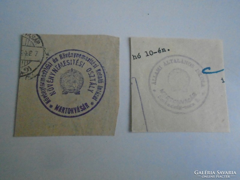 D202479 Martonvásár old stamp impressions 2 pcs. About 1900-1950's