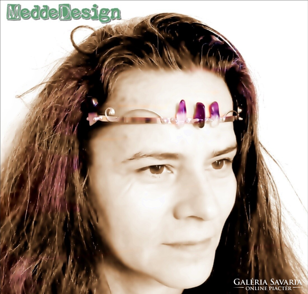 Meddedesign fairy tiara (meditation headband) in chevron-amethyst