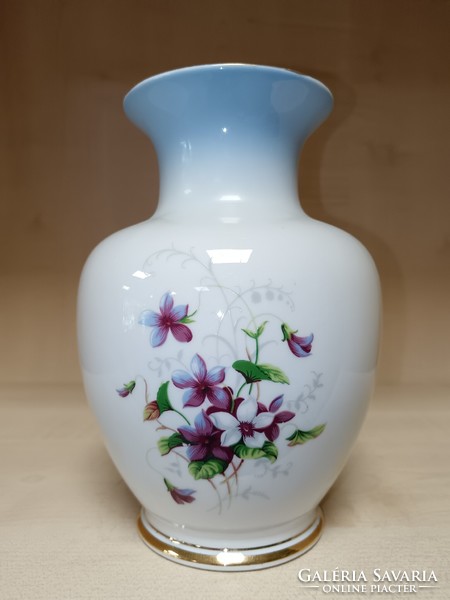Hollóháza violet patterned vase