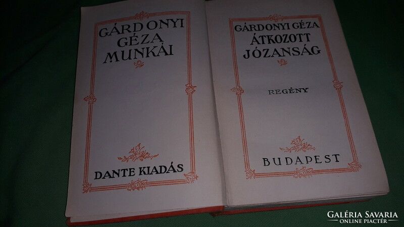 1915. Géza Gárdonyi - cursed sobriety novel book according to the pictures dante