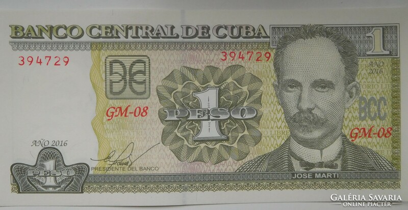 Kuba 1 pesos 2016 UNC