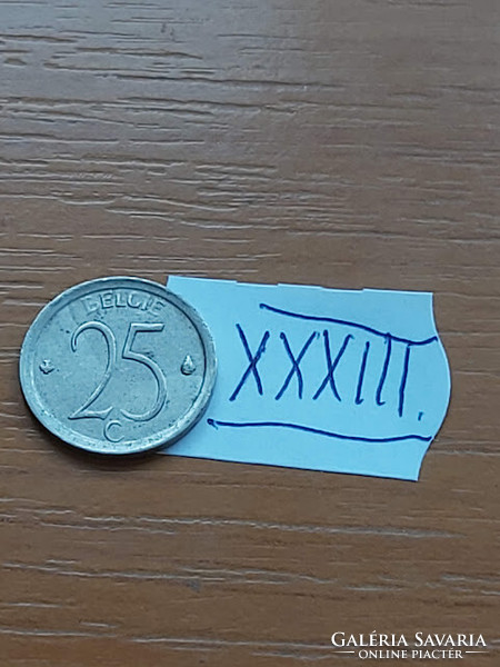 Belgium belgie 25 centimes 1966 xxxiii
