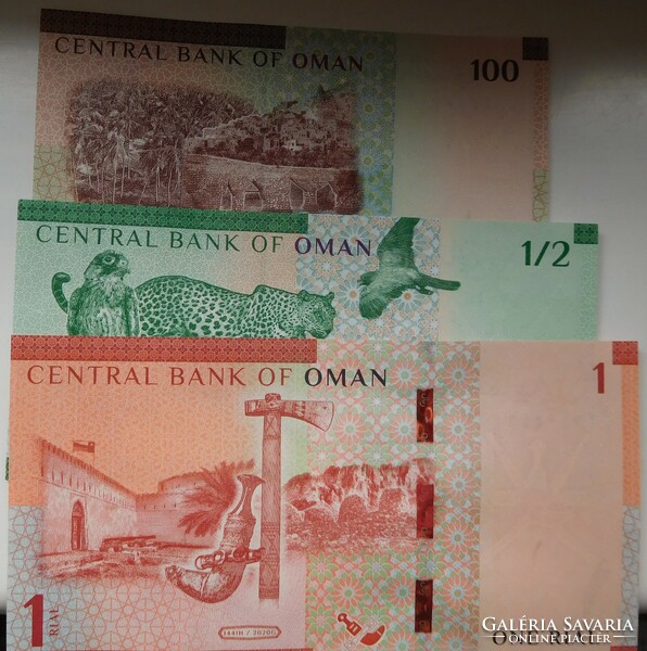 Oman 100 bialsa 1˛/2 -1 rials 2020 unc