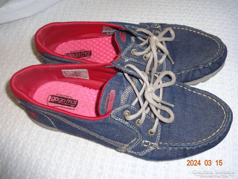 Skechers Goga Mat farmerkék női fűzős cipő 39,5-ös méretben - Nadragulya felhasználó számára