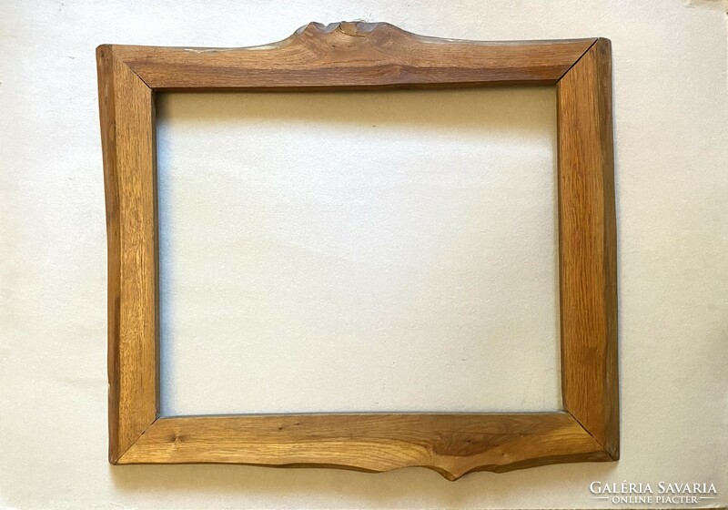 Rustic hard wood empty picture frame 55.5 X 45 cm useful size